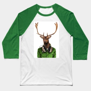 Forest Groove - majestic buck oil painting Baseball T-Shirt